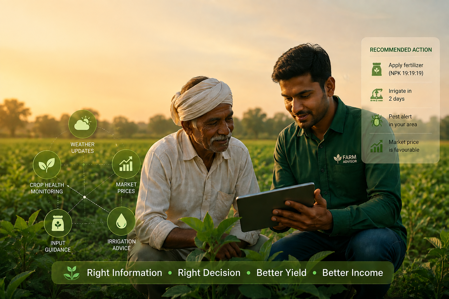 Traditional farming in an agricultural field