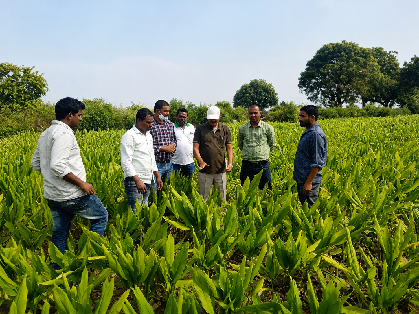Farmer standing in an agricultural field